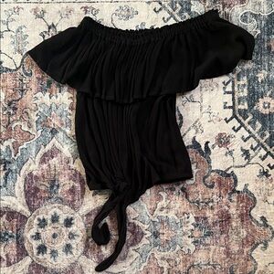 Express Black Off-Shoulder Blouse